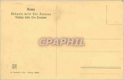 Rzym — Abbazia delle Tre Fontane — Widok Tre Fontane — G. Modiano e Co. — Mediolan. 30028 — Rewers