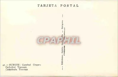 Burgos: Transcept Katedry — Wydawca García García, nr 47 — Rewers