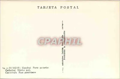 Burgos — Katedra, część tylna — Gardo Carrilla, n° 64 — Rewers