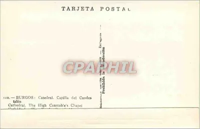 Burgos: Katedra. Kaplica Konów — Wydawca nieznany, n° 110 — Rewers