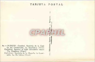 Burgos - Katedra. Sakristia kaplicy Konstabela (Vinci) — Wydawnictwo García Garridella, seria 30 — Rewers