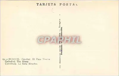 Burgos: Catedral. Le Gobe Mouches — Editor, n°73 — Verso