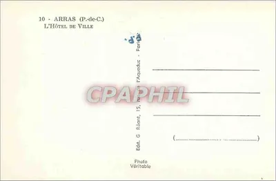 Arras (P.-de-C.) — O Hotel de Ville — MAGE — Verso