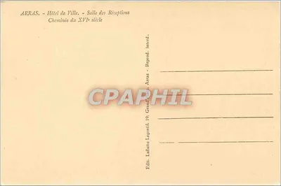 Arras - Hotel di Città - Sala delle Ricevute - Caminetto del XVI secolo — Verso