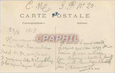 Arras — Stadt während des Ersten Weltkriegs 1914-15 bombardiert — A. R., Nr. 282 — Rückseite