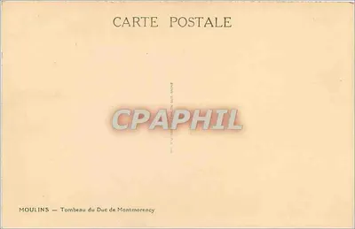 Moulin — Grobowiec Ducha Montmorency — Wydawca: M. P. Mire — Rewers