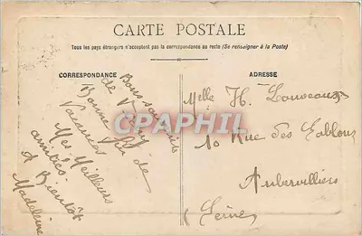 Vichy — O Estabelecimento Termal e o Hotel Majestic — Foto tirada de avião por M. Girj, fotógrafo em Vichy — Verso