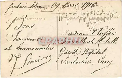 Floresta de Fontainebleau — Rocher Saint-Germain — Editora não identificada, n° 81 — Verso