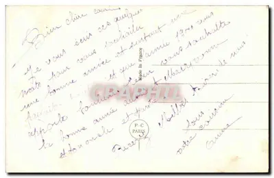 Dziecko przed zasnowionym oknem — Wesołych Świąt — P.C. Paryż nr 4625 — Rewers