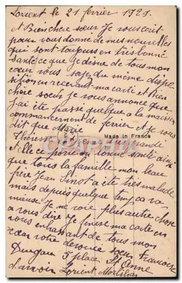Kobieta w pelerynie trzymająca bukiet — Szczęśliwego Nowego Roku — PC Paris 2556 — Rewers