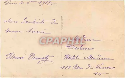 Bouquet de visco e de hortência — J.K. 802 — Verso