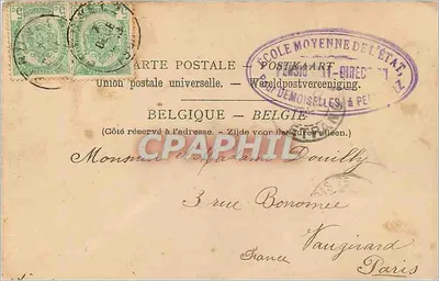 Peruwelz — Castelo de M. Duez-Simon — Rod. Delmée, Editor, Peruwelz — Verso