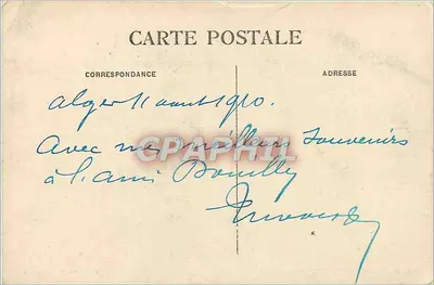 Alger — Grand Hôtel des Postes — J. Geiser, Fot. Alger — Verso