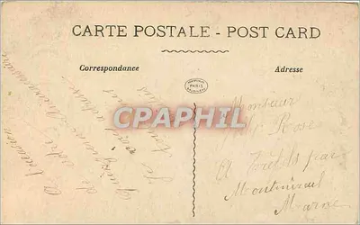 Roses — paisagem com casa — La Blondee, n°713, editada por Beaurecueil Frères — Verso