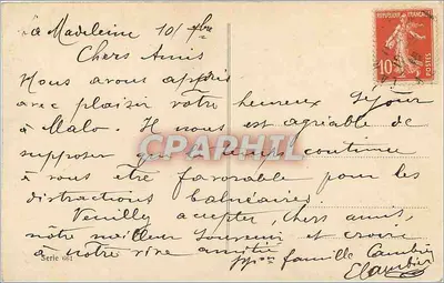 Rosas e paisagem — editor desconhecido, série 661 — Verso
