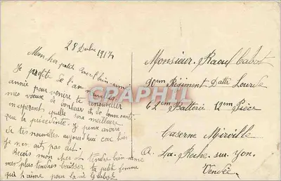 Bom Ano — decoração de Natal com cesta, visco e galhos de abeto — Furia 1940/4 — Verso