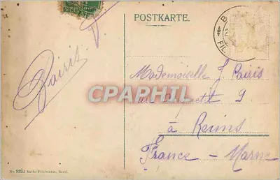 Basel. Średnia mostowa na Rynie — Wydawca Ratho-Fehlmann, n° 9281 — Rewers