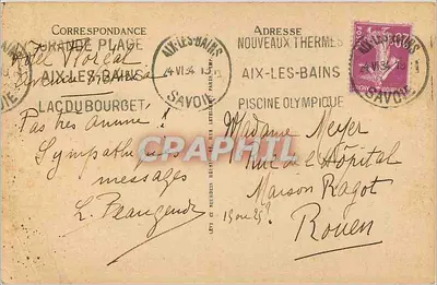 Lago do Bourget — Tunel de Saint-Innocent e Rochas de Brison — LL n°206 — Verso