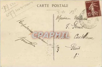 Montigny-Lencoup (S.-et-M.) — Cedr libański — Wydawnictwo P. Fassier — Rewers