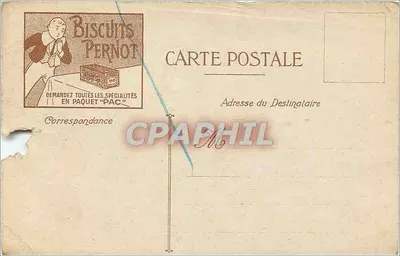 Le Tréport — vue du port et des plages — Biscuits Pernot, éditeur — Rewers