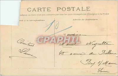 Péronne — O Hotel de Ville, a Poste e o Museu — Edição Picard — Verso