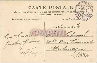 Rouen - Wieża Jeanne d'Arc — wydawca E. D., nr 378 — Rewers