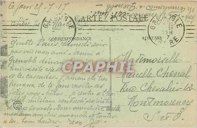Dauphiné - Sassenage - A Entrada das Grutas — Verso