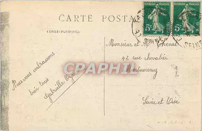 Le Tréport-Mers (Seine-Inf.) — Plaża i kasyno — Widok z pierwszego Belvédère na Terrasses — L’Hirondelle, Paryż. — Rewers
