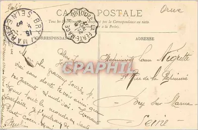 Bagnoles-de-l'Orne — O Grande Hotel — Visão do Roc-au-Chien — E. Roussel, editor, Argentan — Cliché D — Verso