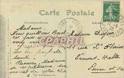 Berck-Plage — Het Cottage van de Dunes — Uitgever: Anciens Établissements Neurin et Cie, n° 265 — Achterkant