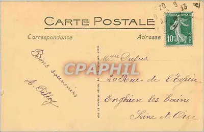 Vichy — Widok z brzegu Terrasse — Wydawca: Levé et Seubois, Paris — Rewers