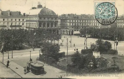 Le Havre — A Praça Gambetta e o Teatro — LL.