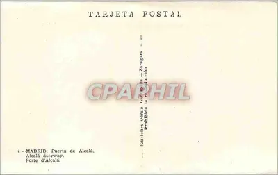 Madrid - Porta de Alcalá — editor Saticiones García Zaragoza — Verso