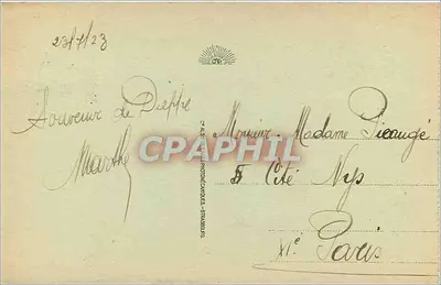 Dieppe - Zamek (Façada północno-zachodnia) — wydawca C. A. L. P. Dieppe, nr 7 — Rewers
