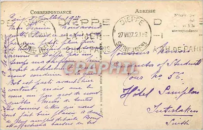 Dieppe — Hotel Régina i stary zamek — LL, nr 125 — Rewers