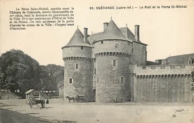 Guérande (Loire-Inf.) — O Mall e a Porta Saint-Michel — F. Napeau, editor Nantes, n° 13