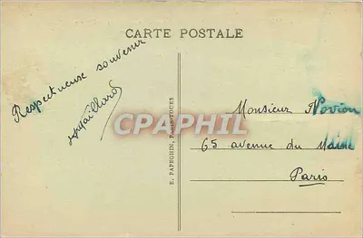 Chenonceau (Loire-et-Cher) — Zamek, ogród i rzeka Cher — E. Papeghin, Paris-Tours — Rewers