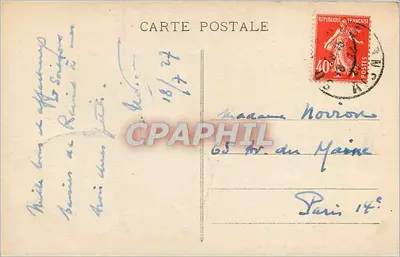 Reims — Katedra — widok fasady gotyckiej z drabinami — V. Thuillier, wydawca, Reims, nr 276 — Rewers
