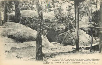 Floresta de Fontainebleau — Caverna dos Brigands — Edições da Floresta de Fontainebleau, n° 94