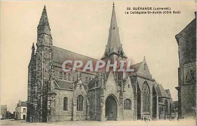Guérande (Loire-Inf.) — A Colegiada de São Aubin (Lado Sul) — F. Chapeau, Imp.-Ed. Nantes