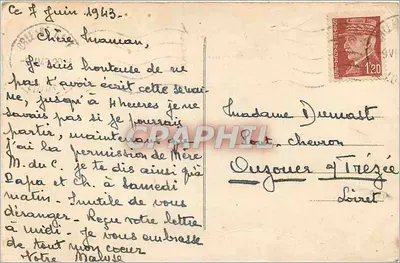 Orléans — Hotel Cabu (Museu Histórico) — Sociedade dos Amigos da História de Orléans — Verso