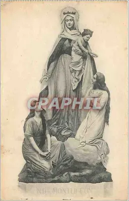 Estátua da Virgem com o Menino — Montlignon — Fototipia L. A. P. Zaudon