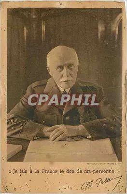 Philippe Pétain — Declaração de doação de sua pessoa — Editor: F. Dherbigny, Paris