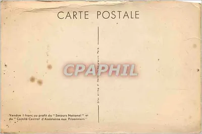Philippe Pétain — Declaração de doação de sua pessoa — Editor: F. Dherbigny, Paris — Verso