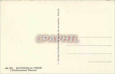 Bagnolles-de-l'Orne — Thermalbad — Cie des Arts Photomécaniques, Paris 15e — Rückseite