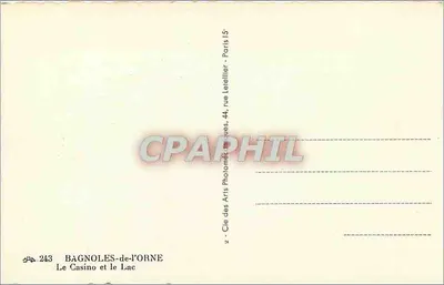 Bagnolles-de-l'Orne — Das Casino und der See — Cie des Arts Photométriques, Paris — Rückseite