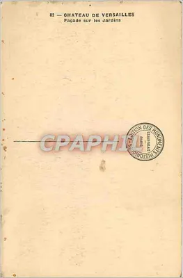 Zamek w Versailles — Façada w kierunku ogrodu — Wydawnictwo Monuments Historiques, Paryż — Rewers