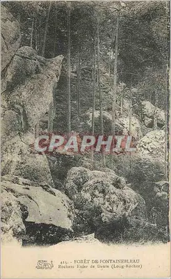 Rochers Enfer de Dante (Long-Rocher) — Floresta de Fontainebleau — editor não identificado, n° 415