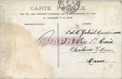 Parijs - Kerk van Saint-Germain-l'Auxerrois — uitzicht op de gevel en de toren, uitgever niet geïdentificeerd — Achterkant