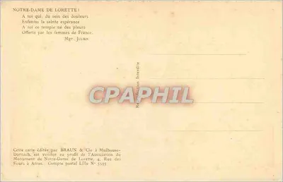 N.D. de Lorette — A capela, vista tirada em 19 de março de 1928 — Verso